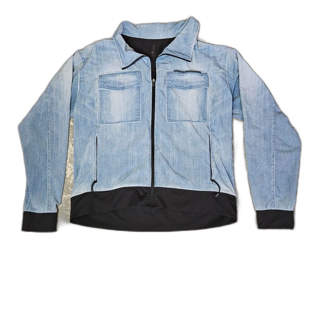LUCY indiGO Activewear "Denim" Jacket Size Medium - Picture 2 of 7
